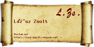Lősz Zsolt névjegykártya